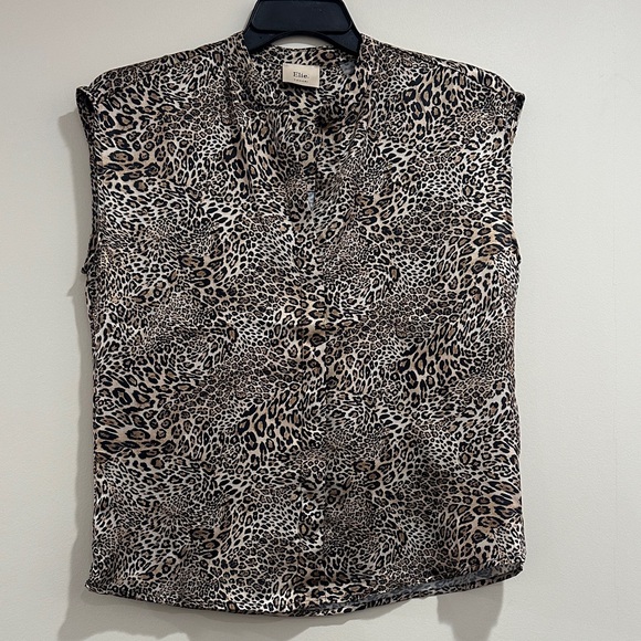 Elie Tahari Tops - Elie Tahari Animal Print Sleeveless Blouse